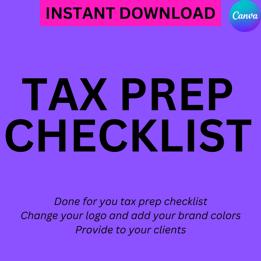 Tax Prep Checklist